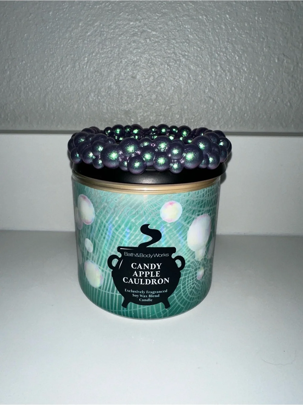 Bath & Body Works Halloween 2025 Candy Apple Cauldron 3 wick soy candle